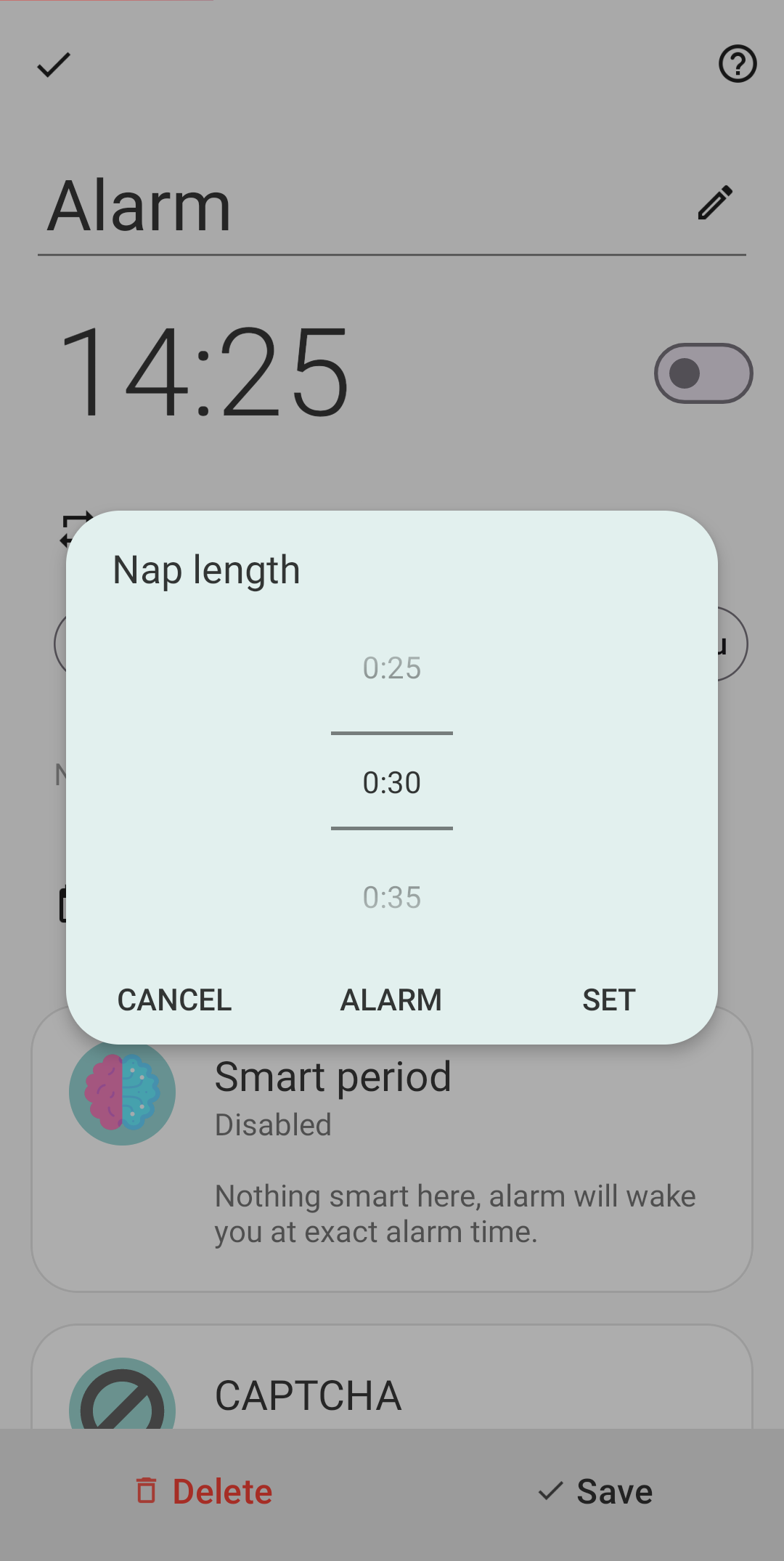 alarm nap 2